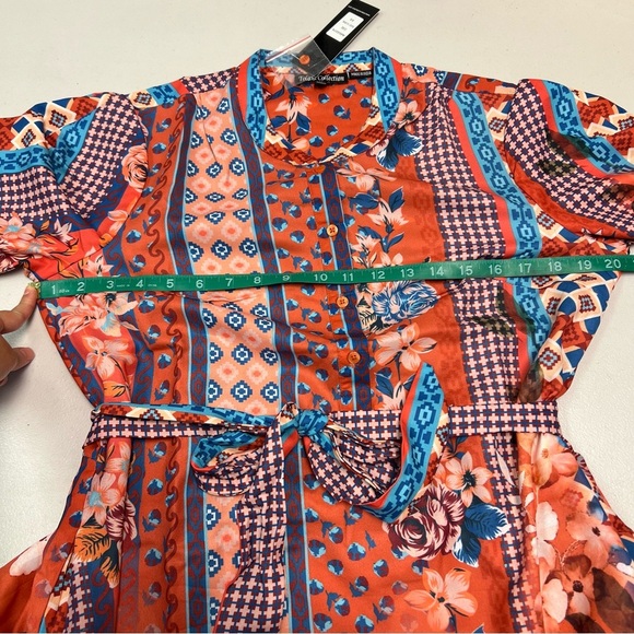 Tolani Collection Women’s Long-Sleeve Tunic with Tie Front Size XS - Picture 7 of 7